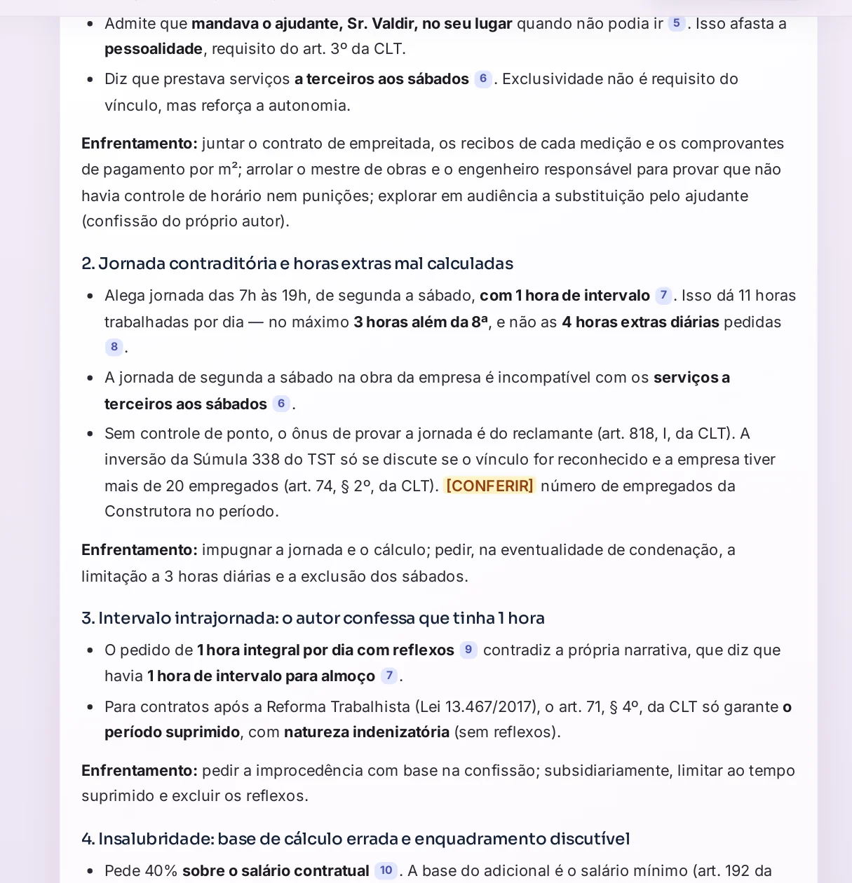 Brechas apontadas
